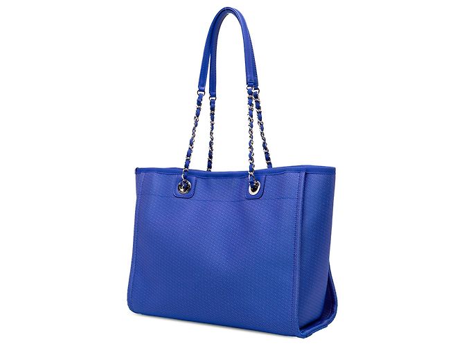Chanel Blue Small Canvas Deauville Tote Blau - Ansicht 2
