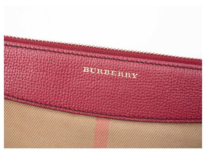 Burberry Brown House Check Canvas Derby Peyton Crossbody Marrone Marrone chiaro - vista 5