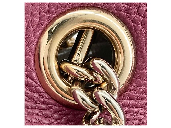 Borsa a tracolla Gucci Soho con catena e zip in pelle di vitello viola Porpora - vista 10