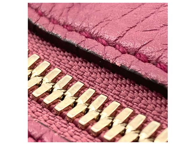 Borsa a tracolla Gucci Soho con catena e zip in pelle di vitello viola Porpora - vista 13