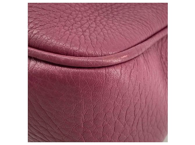 Borsa a tracolla Gucci Soho con catena e zip in pelle di vitello viola Porpora - vista 9