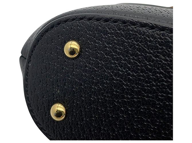 Borsa a secchiello Gucci Mini Dollar Calfskin Bamboo Marina nera Nero - vista 10