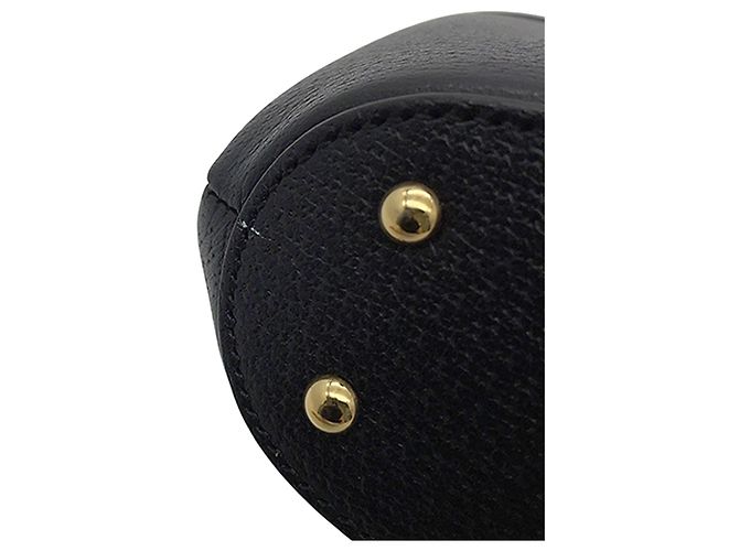 Borsa a secchiello Gucci Mini Dollar Calfskin Bamboo Marina nera Nero - vista 11