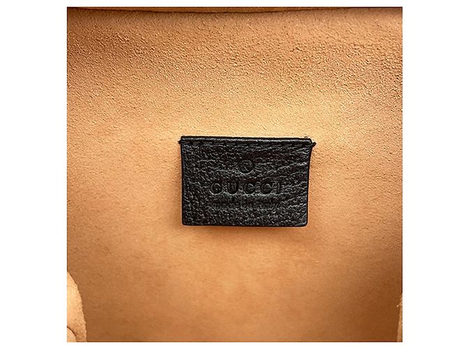 Borsa a secchiello Gucci Mini Dollar Calfskin Bamboo Marina nera Nero - vista 6