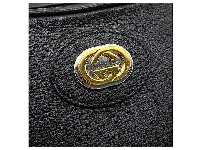 Borsa a secchiello Gucci Mini Dollar Calfskin Bamboo Marina nera Nero - vista 7