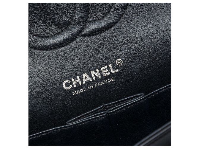 Chanel Black Medium Classic Chevron Lambskin So Black Double Flap Schwarz - Ansicht 5