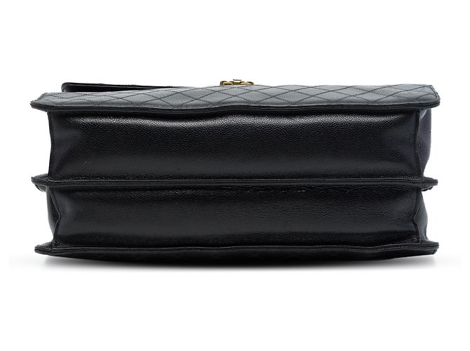 Borsetta Chanel in caviale matelassé nero con serratura a combinazione - vista 3