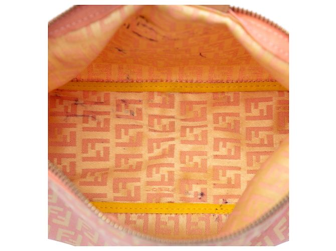 Borsa Fendi in tela Zucchino rosa - vista 4