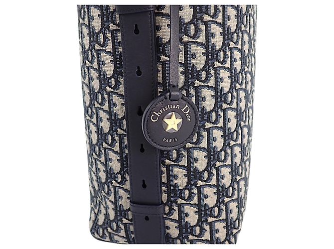 Autre Marque Borsa secchiello Diorstar piccola in tela Oblique blu Dior Blu navy - vista 11