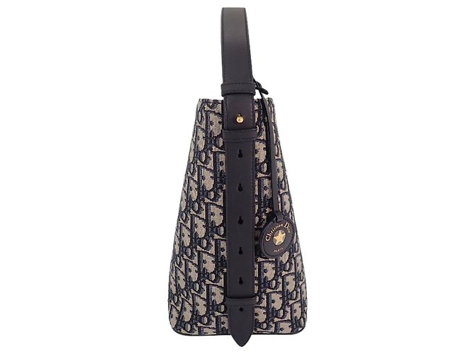 Autre Marque Borsa secchiello Diorstar piccola in tela Oblique blu Dior Blu navy - vista 8