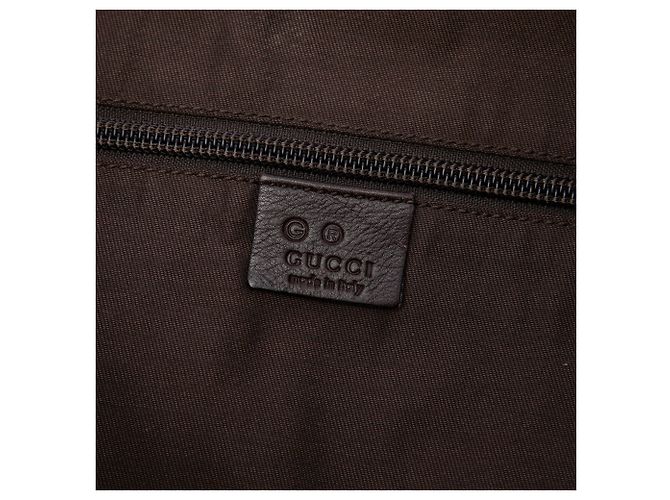 Borsa a tracolla Gucci in nylon GG marrone Marrone scuro - vista 5