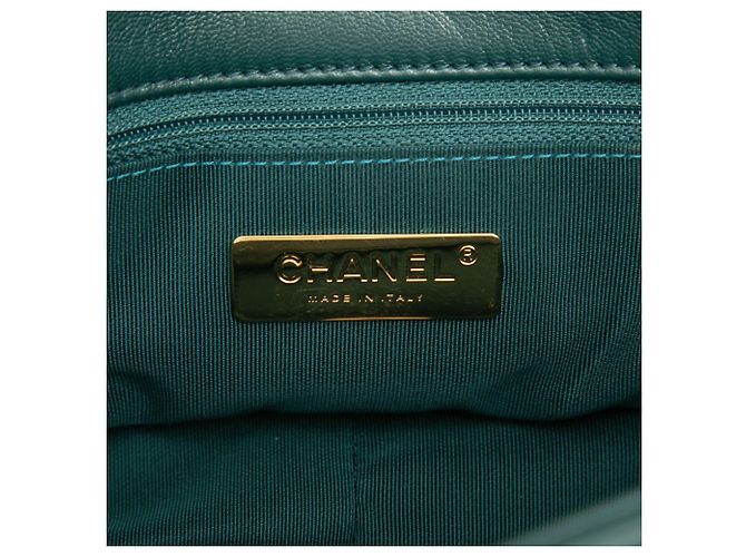 Chanel 19 Flap Large de piel de cordero verde Verde oscuro - vista 5