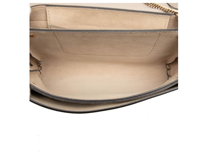Chloé Faye Piccola Borsa a Tracolla in Camoscio e Vitello Grigio Marrone - vista 4