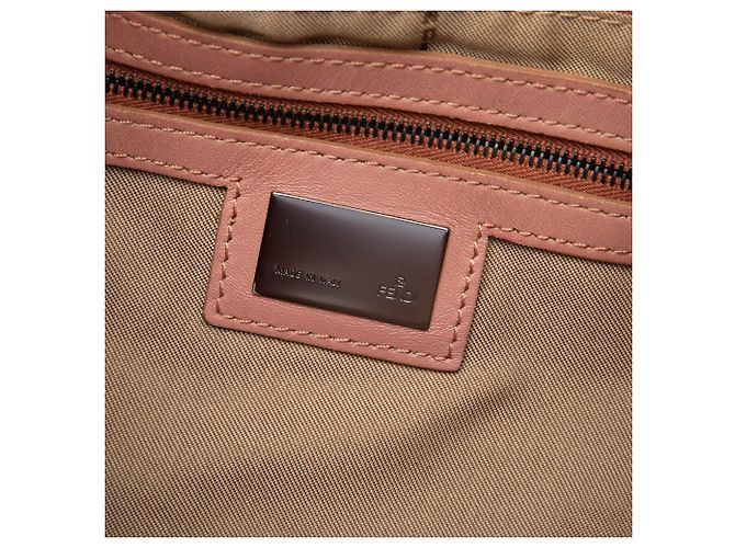 Borsa a tracolla Fendi in tela Zucchino rosa - vista 5
