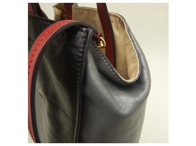 Marni Museo Soft Small Tote Bag Marrom Preto - vista 11
