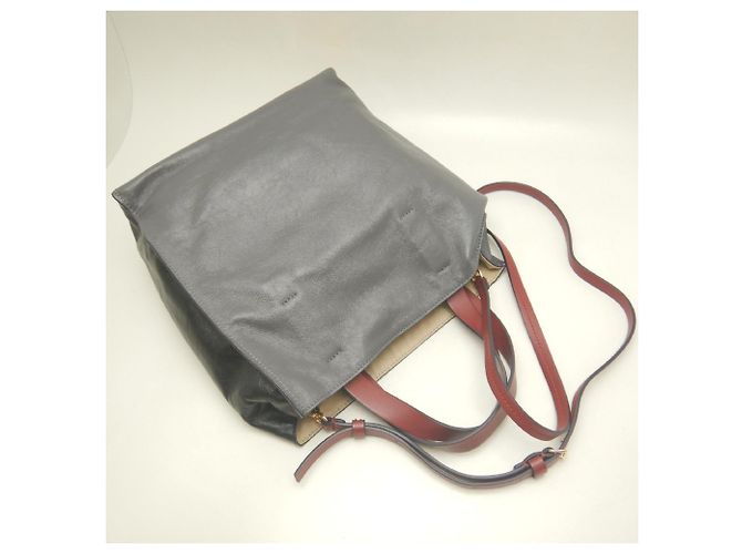 Marni Museo Soft Small Tote Bag Marrom Preto - vista 3