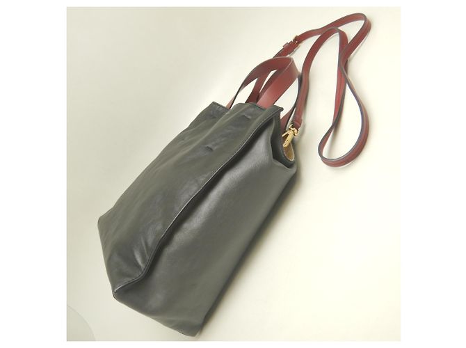 Marni Museo Soft Small Tote Bag Marrom Preto - vista 4