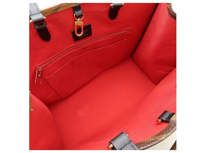 Borsa Tote Louis Vuitton Monogram Giant Reverse OnTheGo MM Marrone Monogramma - vista 5