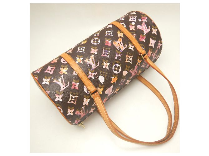 Borsa Louis Vuitton Monogram Watercolor Papillon Marrone Monogramma - vista 3