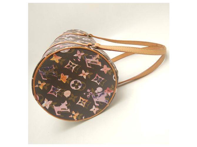 Borsa Louis Vuitton Monogram Watercolor Papillon Marrone Monogramma - vista 4