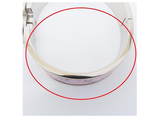 Hermès Hermes Click H Pink Bangle Silvery - view 10
