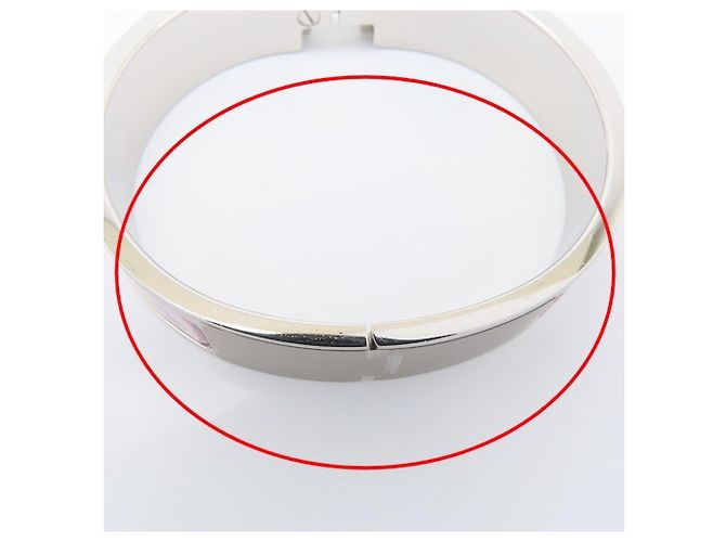 Hermès Hermes Click H Pink Bangle Silvery - view 11