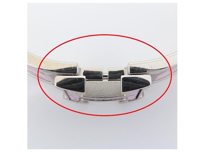 Hermès Hermes Click H Pink Bangle Silvery - view 13
