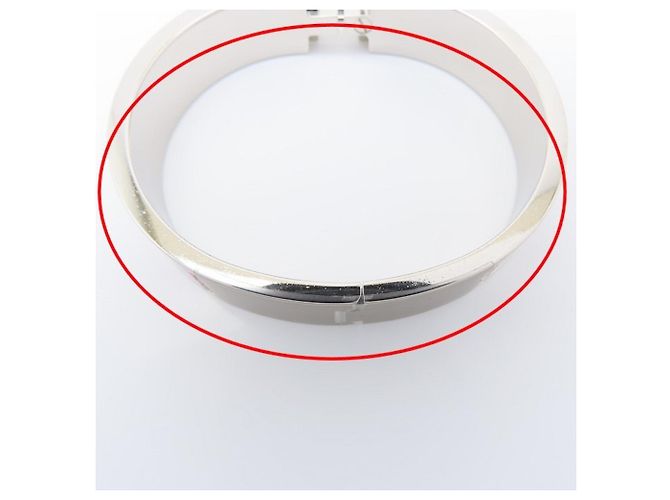 Hermès Hermes Click H Pink Bangle Silvery - view 8