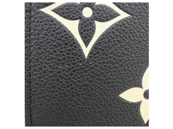 Louis Vuitton Bicolor Monogram Empreinte Zippy Wallet Black Beige - view 3