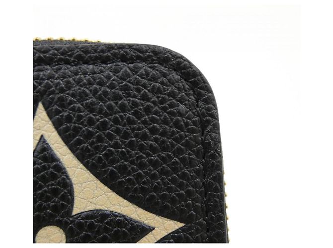 Louis Vuitton Bicolor Monogram Empreinte Zippy Wallet Black Beige - view 4