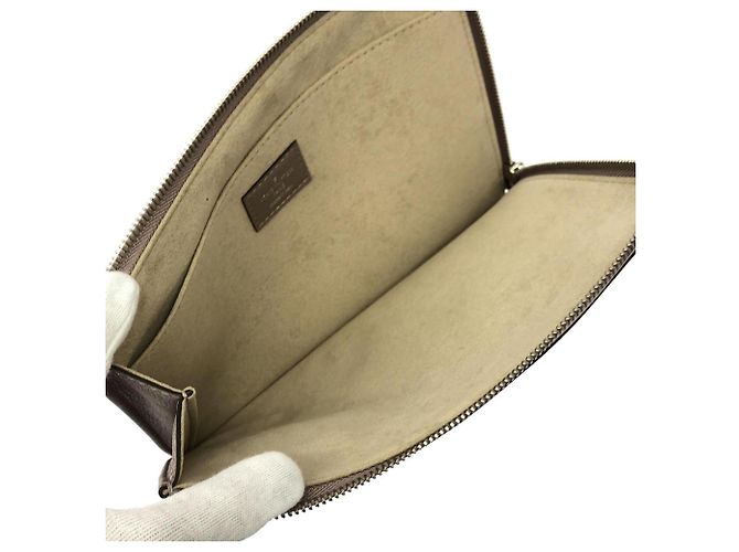 Sac à main Louis Vuitton Taurillon Pochette Jour PM R99760 Beige - vue 8