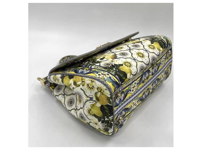 Bolso Dolce & Gabbana Sicily Estampado de Limones Blanco Azul Verde Amarillo - vista 13