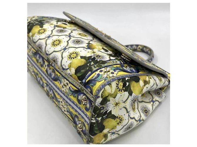 Bolso Dolce & Gabbana Sicily Estampado de Limones Blanco Azul Verde Amarillo - vista 14
