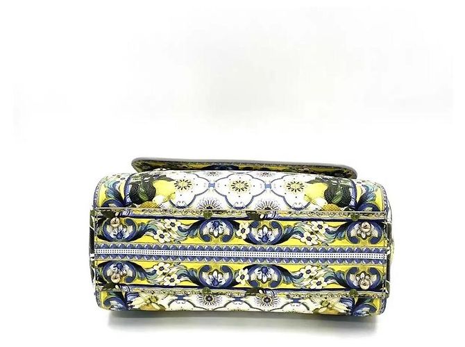 Bolso Dolce & Gabbana Sicily Estampado de Limones Blanco Azul Verde Amarillo - vista 6