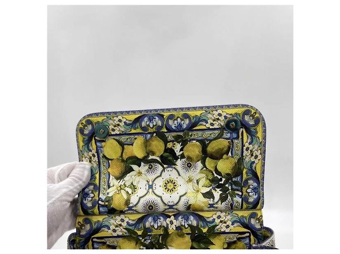 Bolso Dolce & Gabbana Sicily Estampado de Limones Blanco Azul Verde Amarillo - vista 8