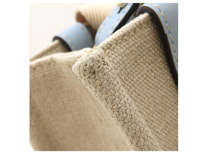 Borsa a mano Chloé Woody Small Tote Bianco Blu chiaro - vista 14