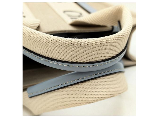 Borsa a mano Chloé Woody Small Tote Bianco Blu chiaro - vista 16