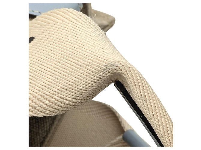 Borsa a mano Chloé Woody Small Tote Bianco Blu chiaro - vista 17