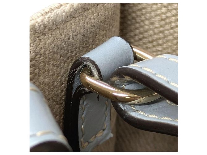 Borsa a mano Chloé Woody Small Tote Bianco Blu chiaro - vista 20
