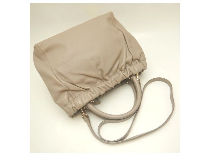 Borsa 2-Way Salvatore Ferragamo Vara Ribbon Beige - vista 3