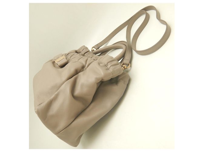 Borsa 2-Way Salvatore Ferragamo Vara Ribbon Beige - vista 5