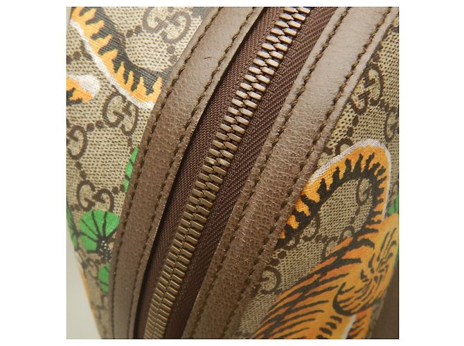 Zaino Gucci Bengal 428027 Beige Verde Giallo - vista 13