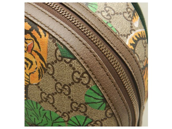 Zaino Gucci Bengal 428027 Beige Verde Giallo - vista 14