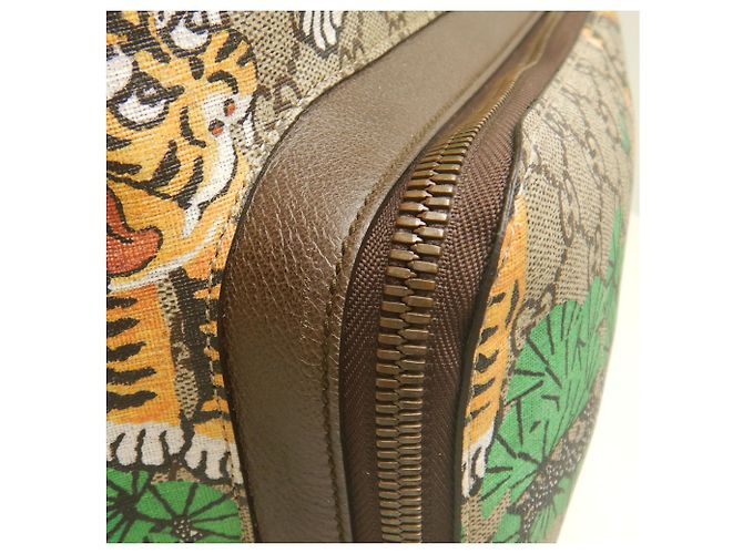 Zaino Gucci Bengal 428027 Beige Verde Giallo - vista 15
