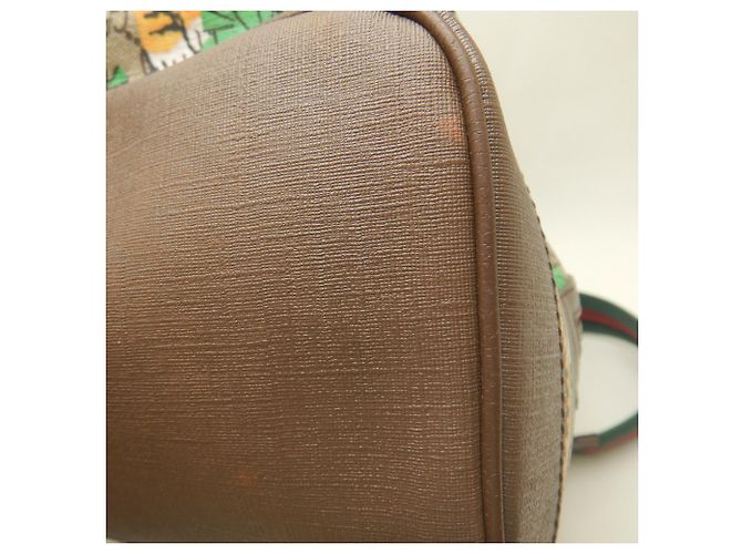 Zaino Gucci Bengal 428027 Beige Verde Giallo - vista 17