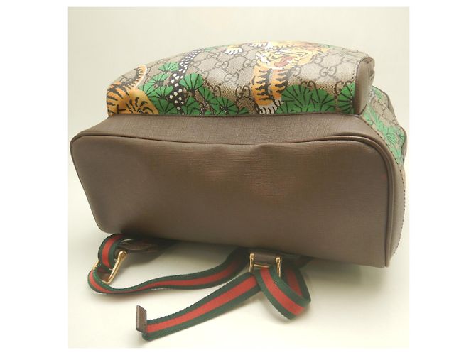 Zaino Gucci Bengal 428027 Beige Verde Giallo - vista 6