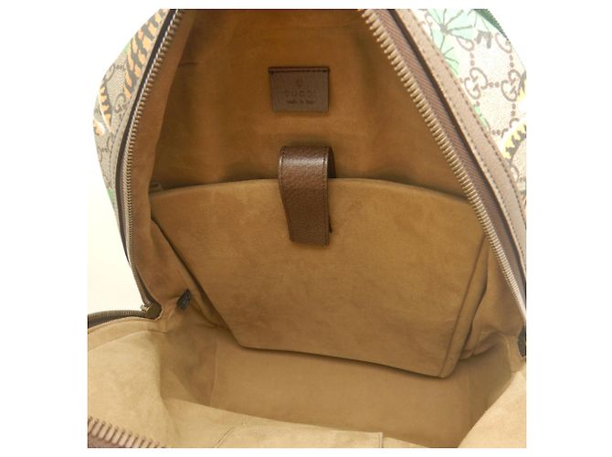 Zaino Gucci Bengal 428027 Beige Verde Giallo - vista 7