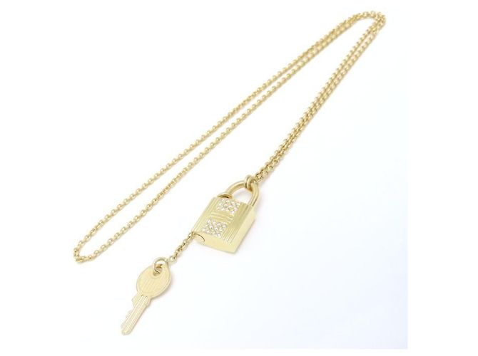 Hermès Collar HERMES Cadena en Oro Amarillo de 18K con Diamantes Dorado - vista 4