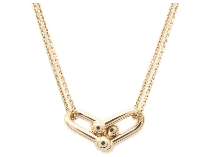 Autre Marque Collana Hardware Large Double Link in oro rosa 18K Tiffany & Co. D'oro - vista 2