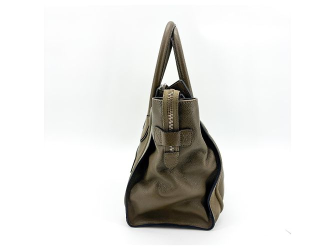 Céline Celine Luggage Smooth Leather Micro Caqui - vista 3